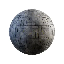 Grey square stone pavement 1